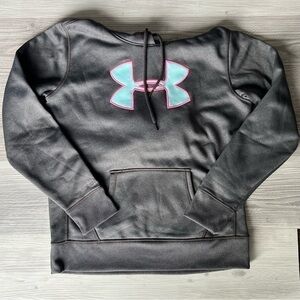 UNDER ARMOUR grey blue sweatshirt size S EUC
